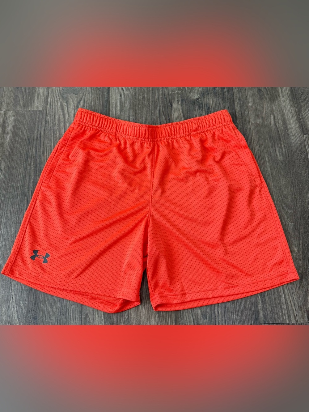 Boys Youth Under Armour Orange Shorts Size XL Back To School BTS NEW